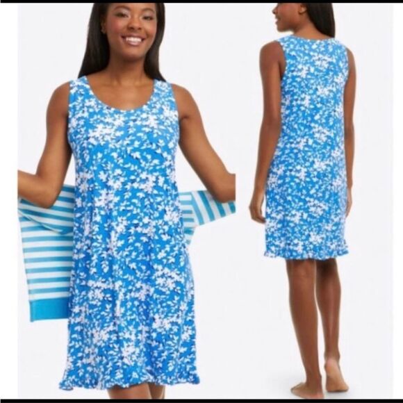 NWT draper James floral blue dress s/m - Picture 1 of 7